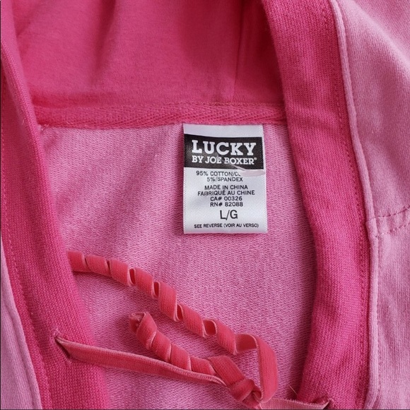 💗LUCKY by JOE BOXER Pink hoodie with pockets - Picture 6 of 6